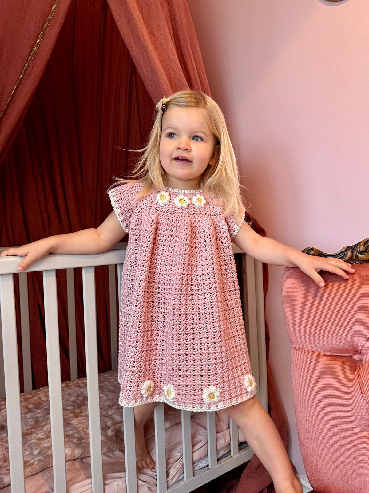 Daisy Dress Crochet Pattern PDF | Baby & Girls DK Dress
