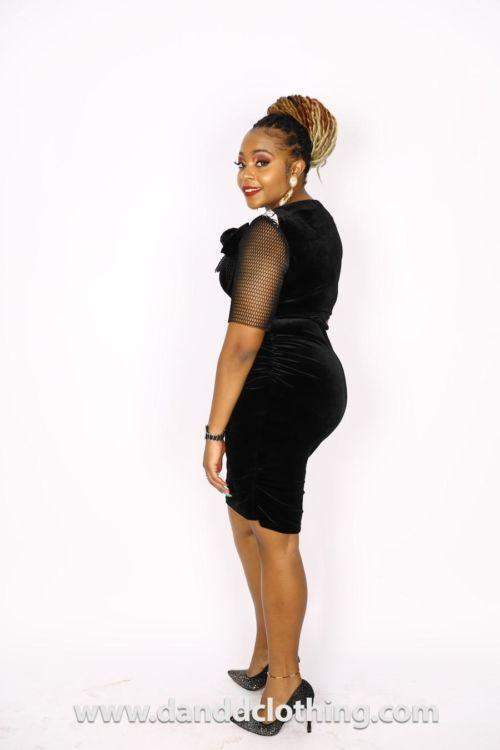 Ladies Office Dress Black-danddclothing-AFRICAN WEAR FOR WOMEN,Black,Dresses