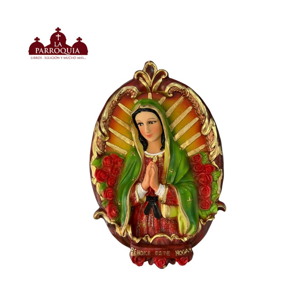 Medallón Virgen de Guadalupe Fibra de Vidrio