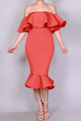 Drama Queen Frilly Dress | Orange