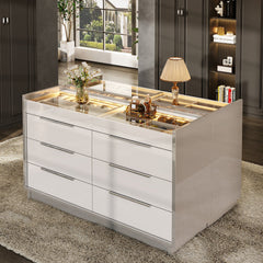 Kino 8-Drawers Dresser - White&Gray