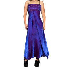 Vintage Iridescent Maxi Dress (M)