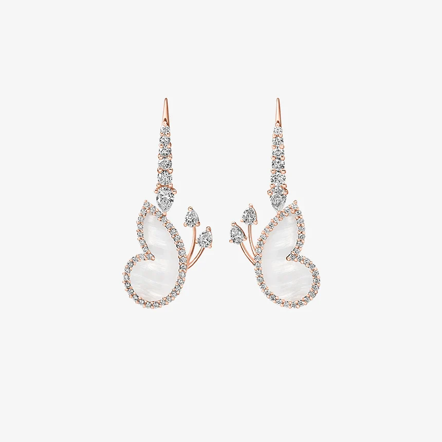 Alaghband Butterfly Drop Earrings with Mother of Pearl - Alaghband Jewelry
