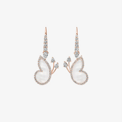 Alaghband Butterfly Drop Earrings with Mother of Pearl - Alaghband Jewelry
