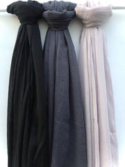 Modal malai plain pewter hijab