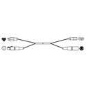 Pro Co EC9-50 Siamese Twin XLRF-XLRM Audio Cable & IEC Power Cable - 50 Foot