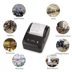 BT-581 58mm USB-C/Type-C + Bluetooth Portable Thermal Printer, EU Plug, US Plug