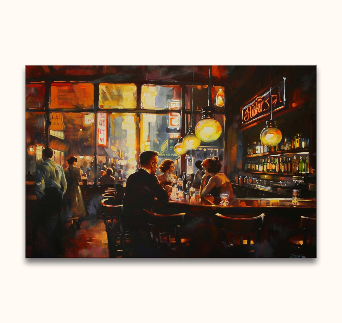 Edward Hopper signature - Midnight Cafe 2