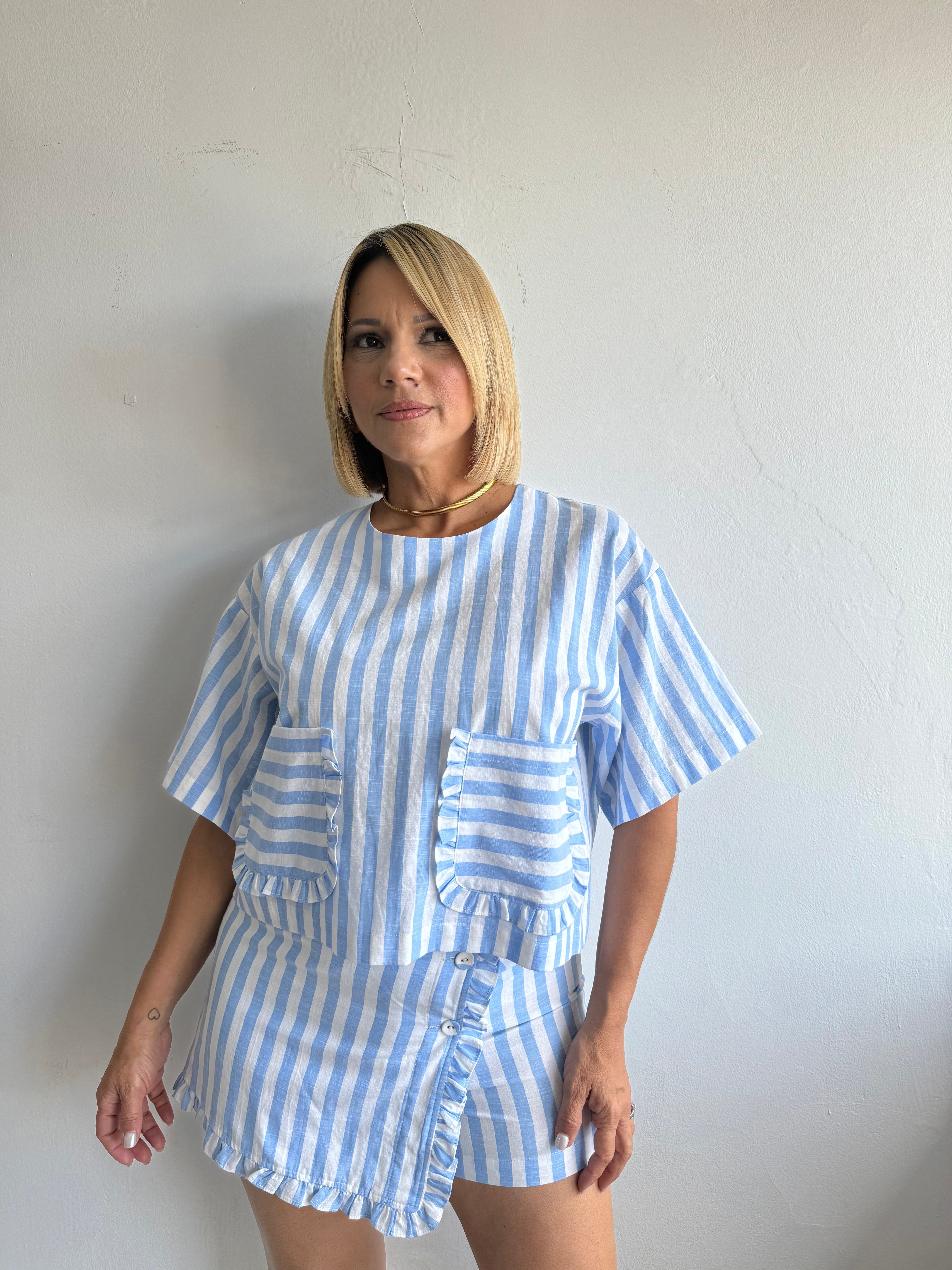 Stripe blue set