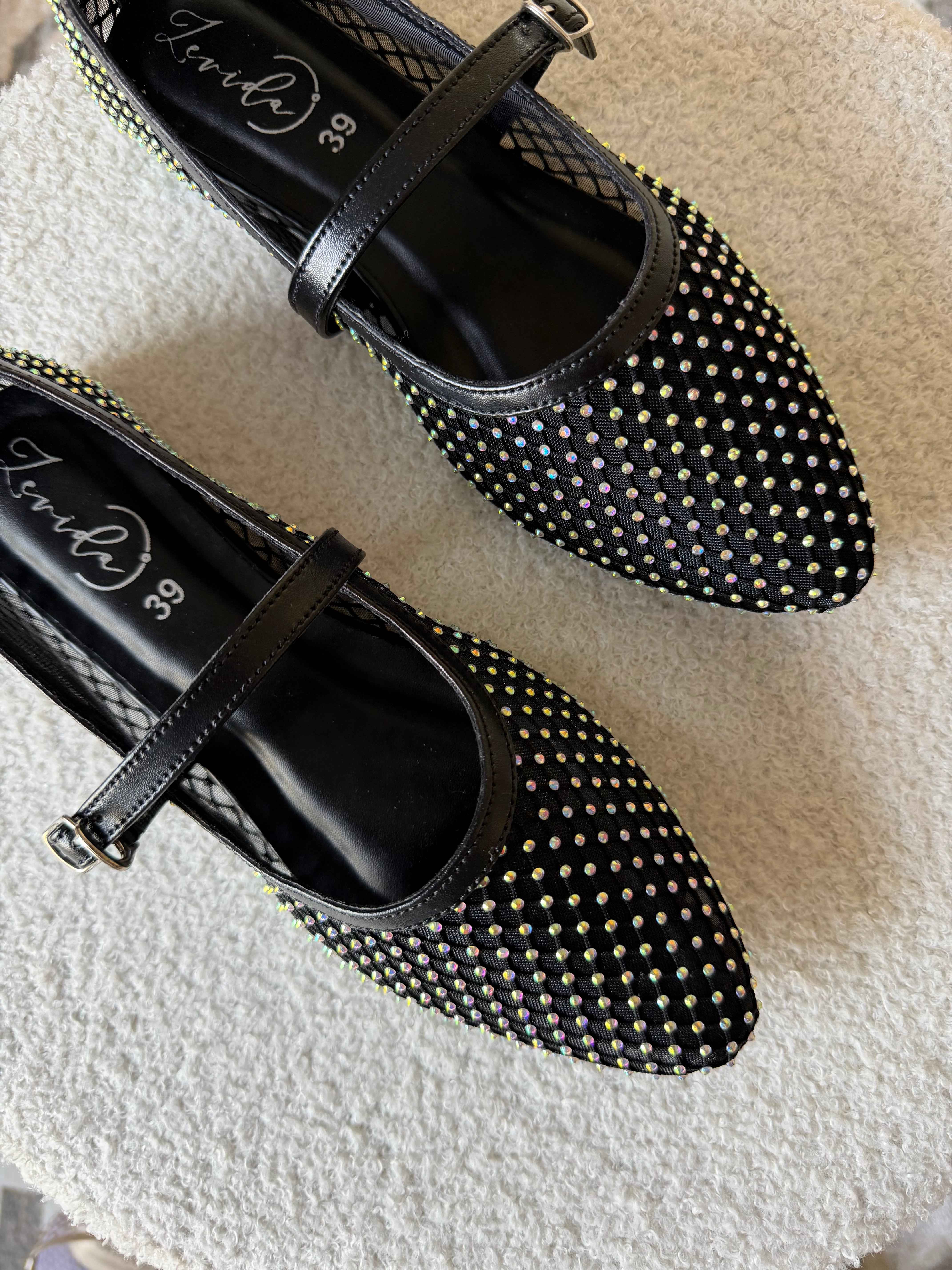 Mesh Mary Janes -Black