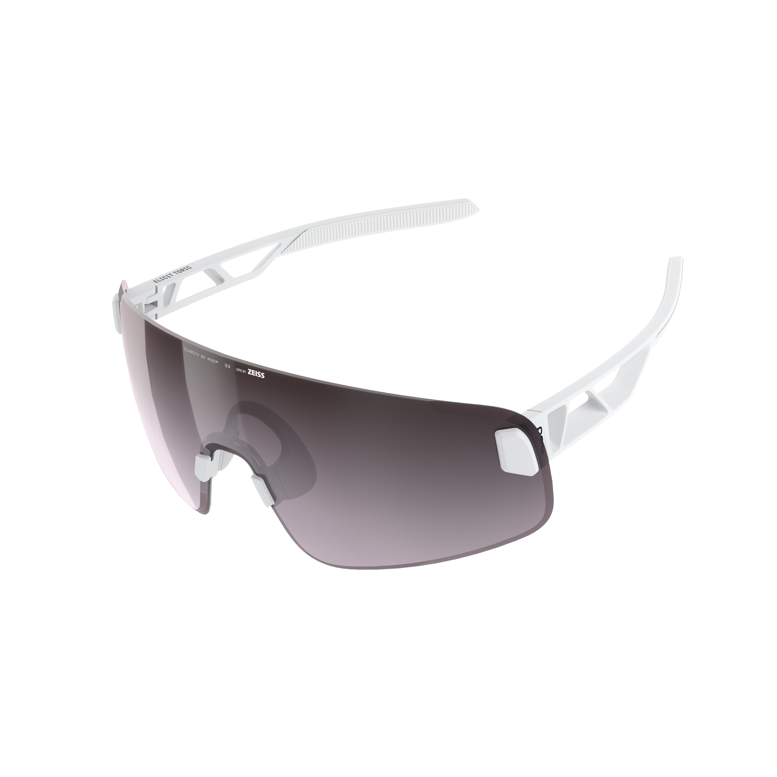 Lunettes POC ELICIT TORIC Blanc Verre Clarity Road Sunny Silver