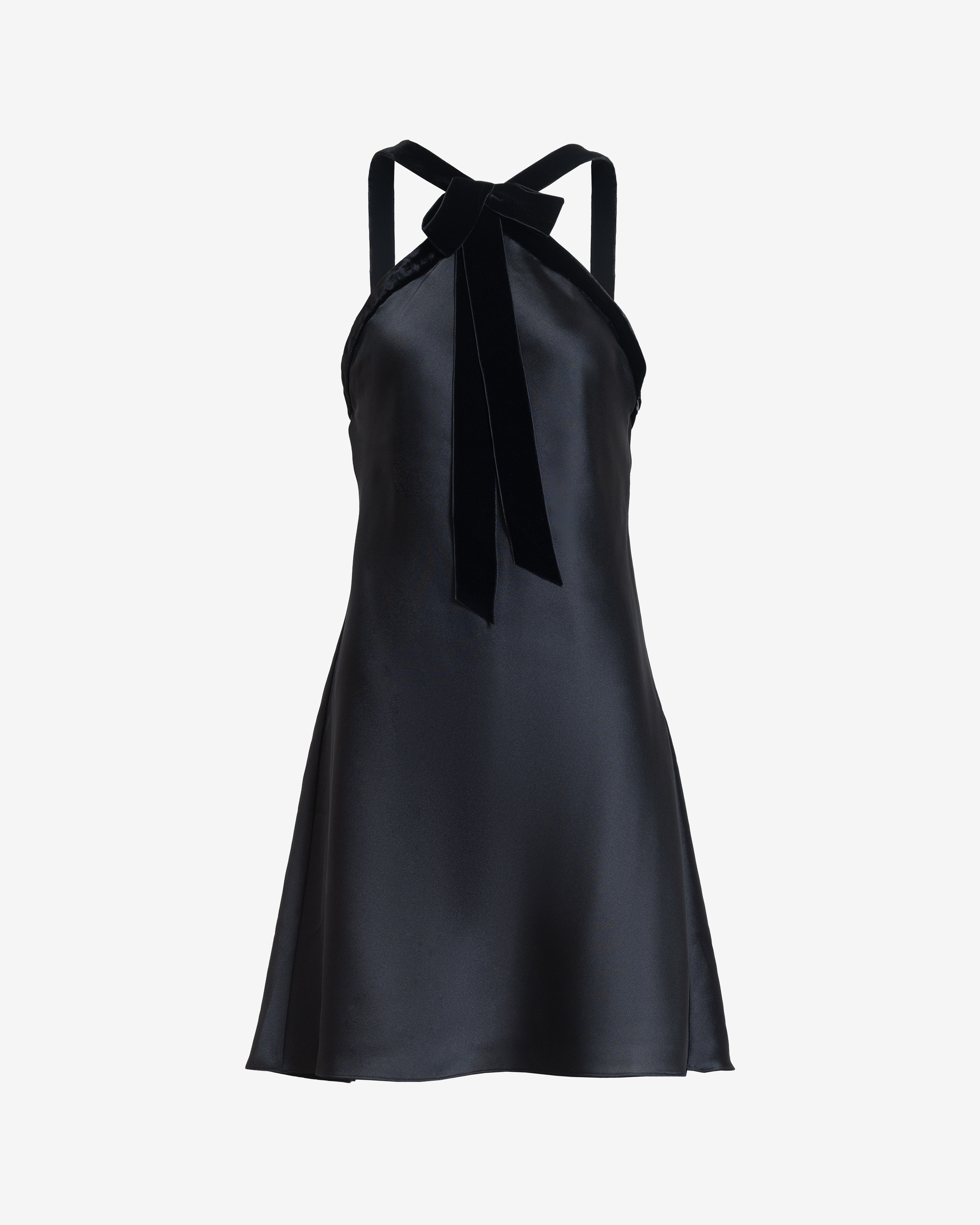 elfreda-dress-black-mini-bow-sleeveless-cross-back-silk-holiday-cocktail