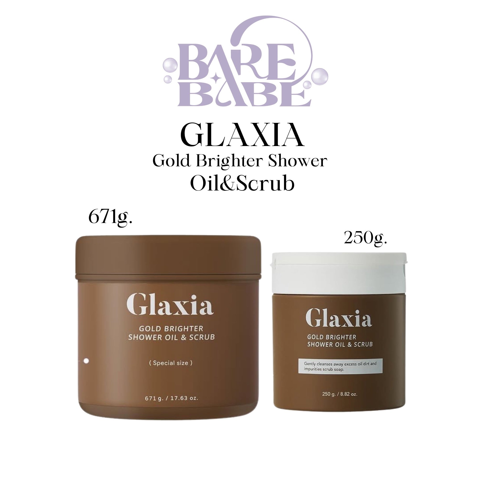 GLAXIA - GOLD BRIGHTER SHOWER OIL & SCRUB (PRE-ORDER)