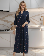 Fablush Women's Nighty Nightwear | Fb18012 Navy
