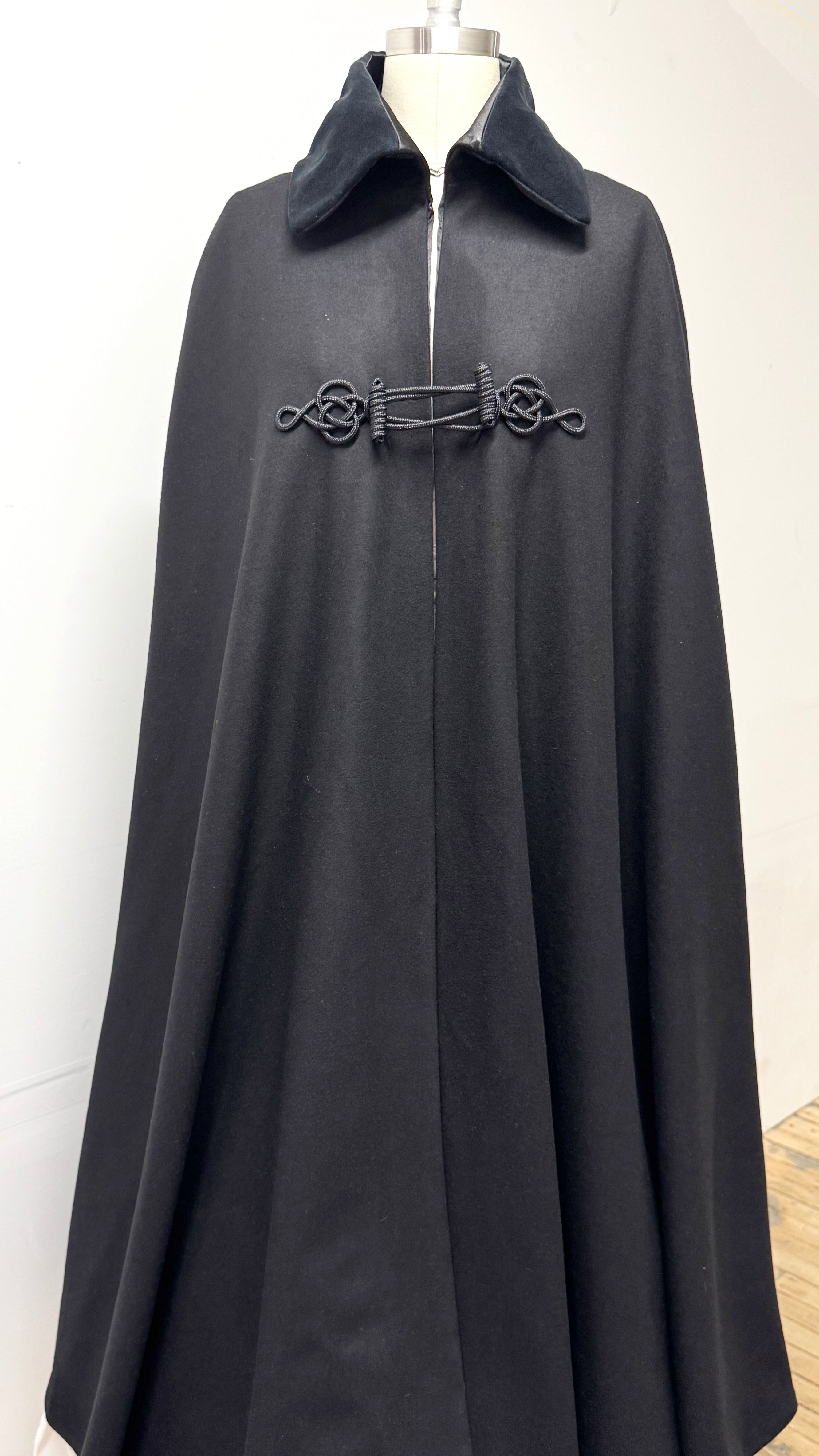 Boat Cloak Naval Black Wool Cape Carpatina