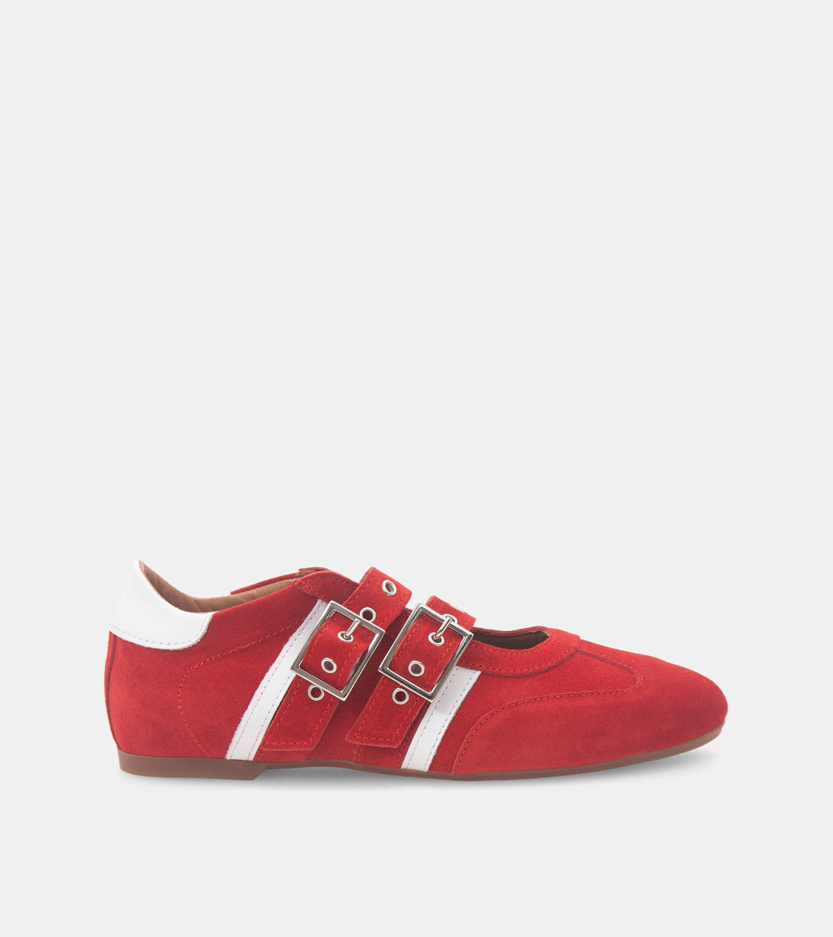 SNEAKERS CAMOSCIO ROSSO