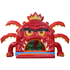 Hüpfburg Front Play Midi Oktopus mit Hindernissen