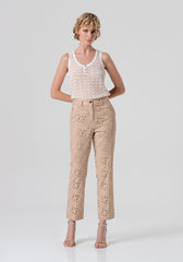 Pantalone regular modello chino in pizzo San Gallo FS26SV2002W825V8-050 Fracomina