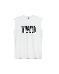 TWO-JEYS Sleeveless Tee Vintage White
