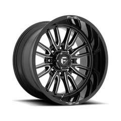 FUEL 1PC D761 CLASH GLOSS BLACK MILLED 4x4|20X9 6/139.7, Offset +1, Centre bore 106, Load Rating 1133 kg