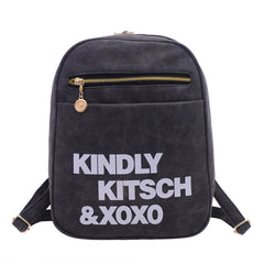 Fashion Women PU Shoulder Bag Women Satchel Travel Blosas Bags Washed Leather Backpacks Student School Backpacks