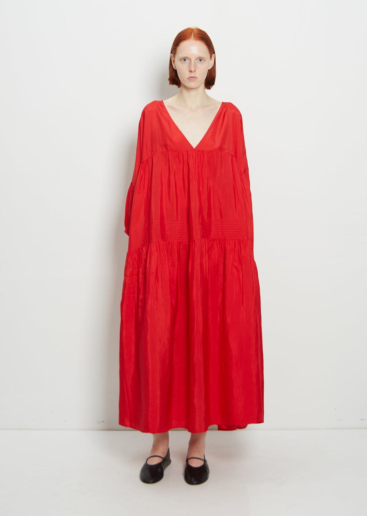 Silk Airi Maxi Dress — Cherry