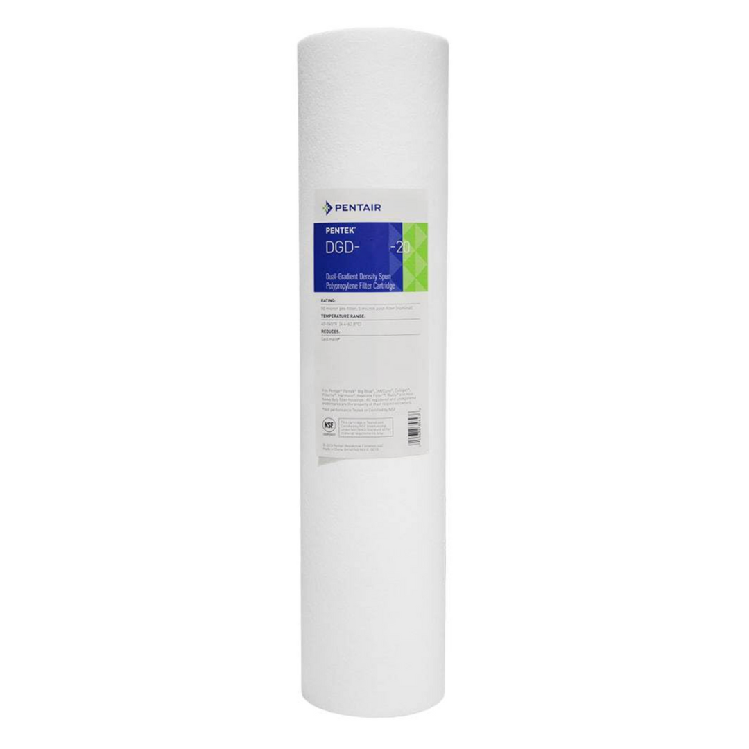 Vattenfilter Pentek DGD-2501-20 – 1 mikron dubbel-lager sedimentfilter 20"