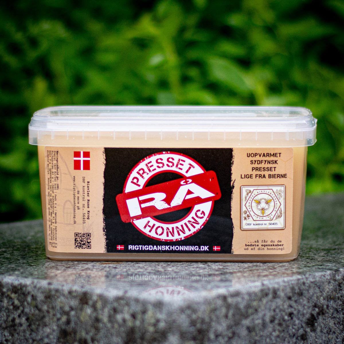 Presset RÅ honning, forårs, 2 kg.