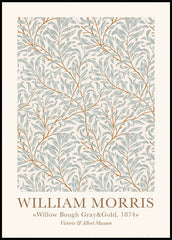 William Morris Willow Bough Gray & Gold  Poster