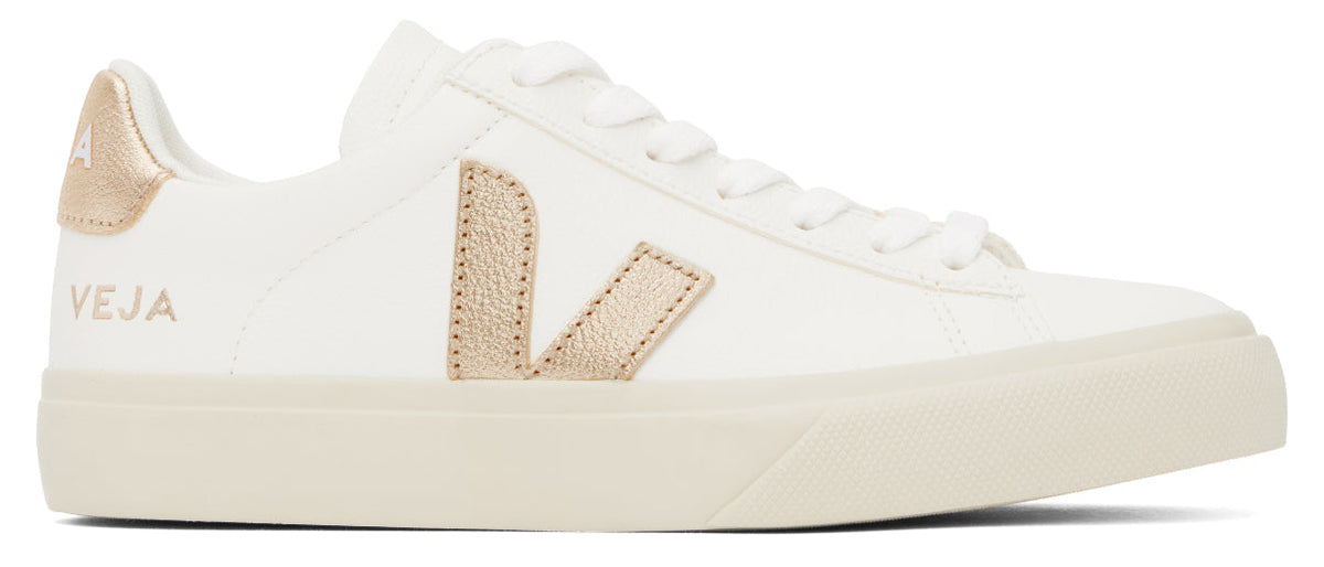 Veja Campo Chromefree Leather White Gold