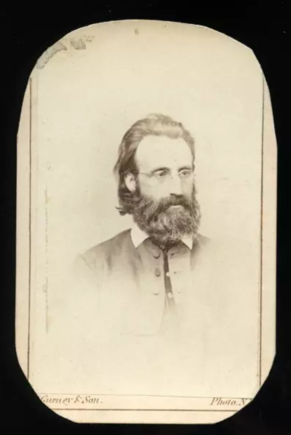 Rare CDV Spiritualist & Clairvoyant ANDREW JACKSON DAVIS by Gurney Photo