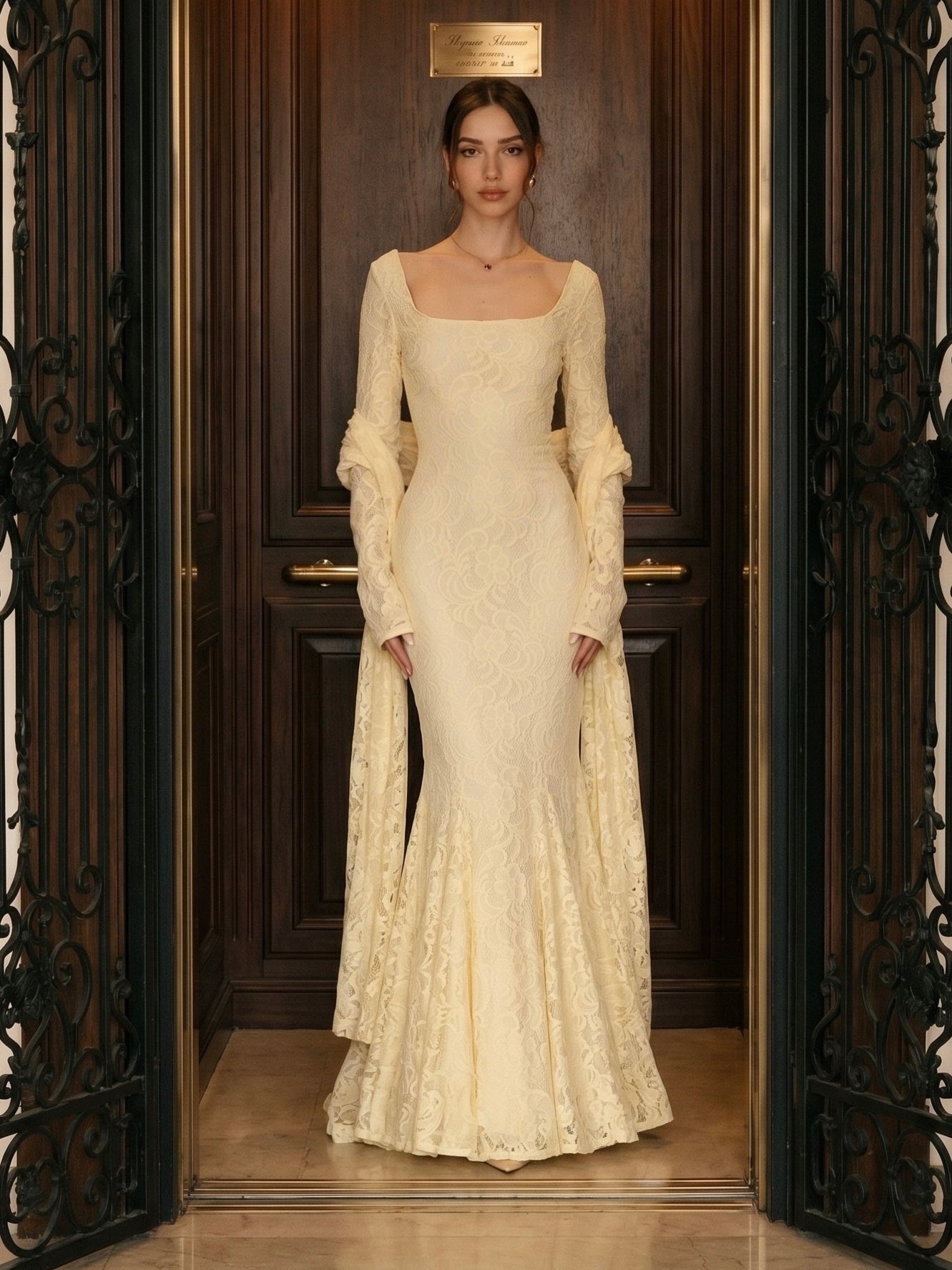 Wifey Lace Dress Cream