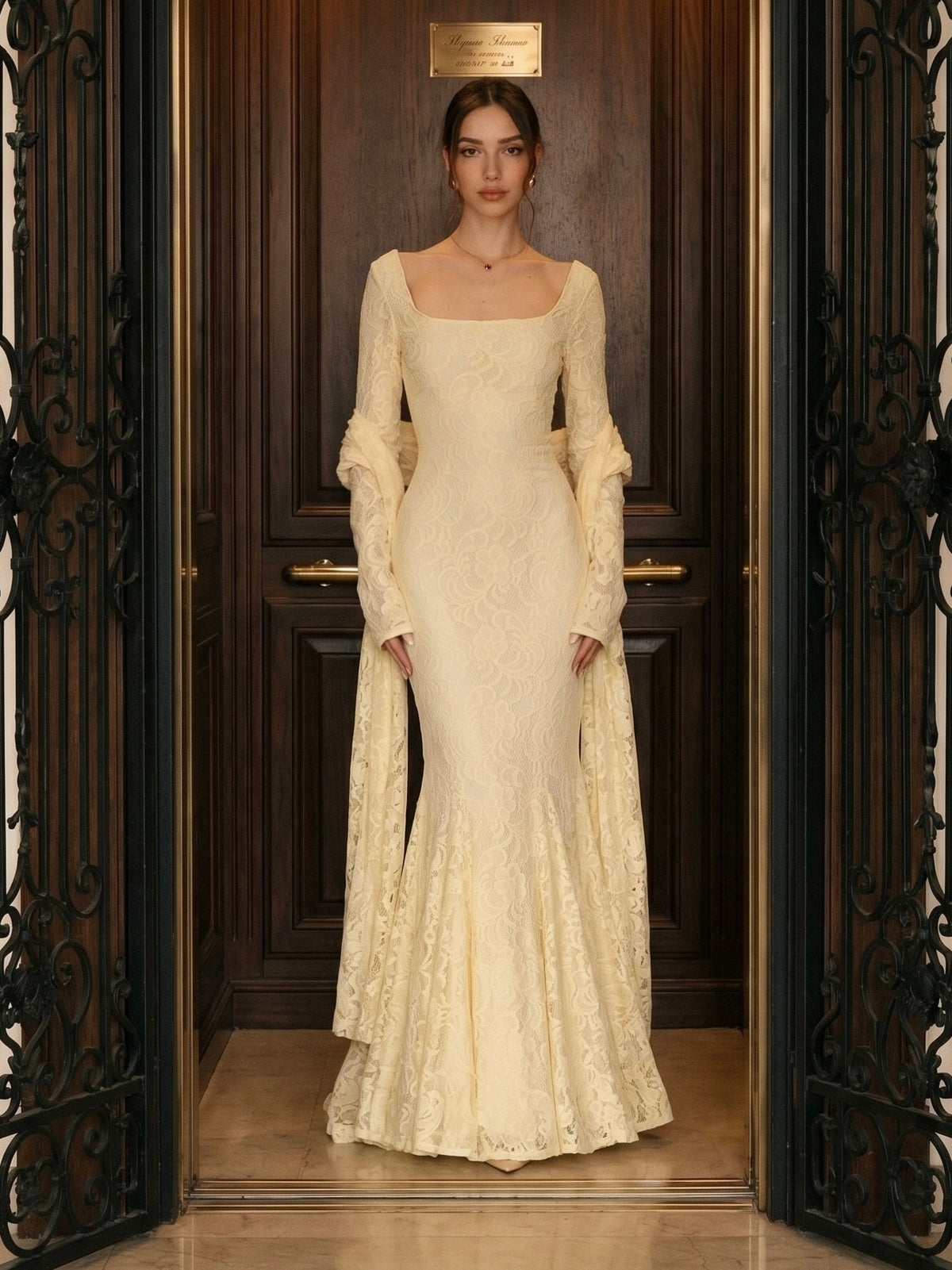 Wifey Lace Dress Cream