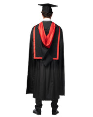 Masters Graduation Gown, Cap & Hood Set