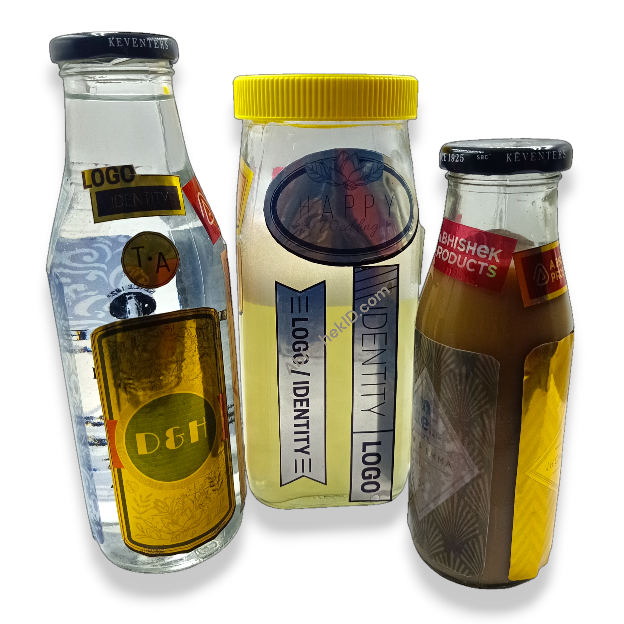 A4 Transparent Rainbow Promojet Sticker for custom drinkware labeling and glass surface merchandise promotion printing.