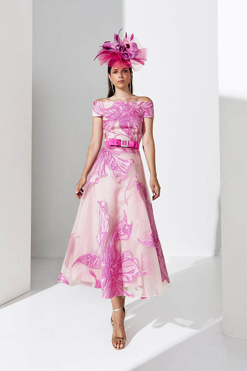 Gabriella Sanchez 5543 Maria Pink Floral A Line Mother Of The Bride Dress