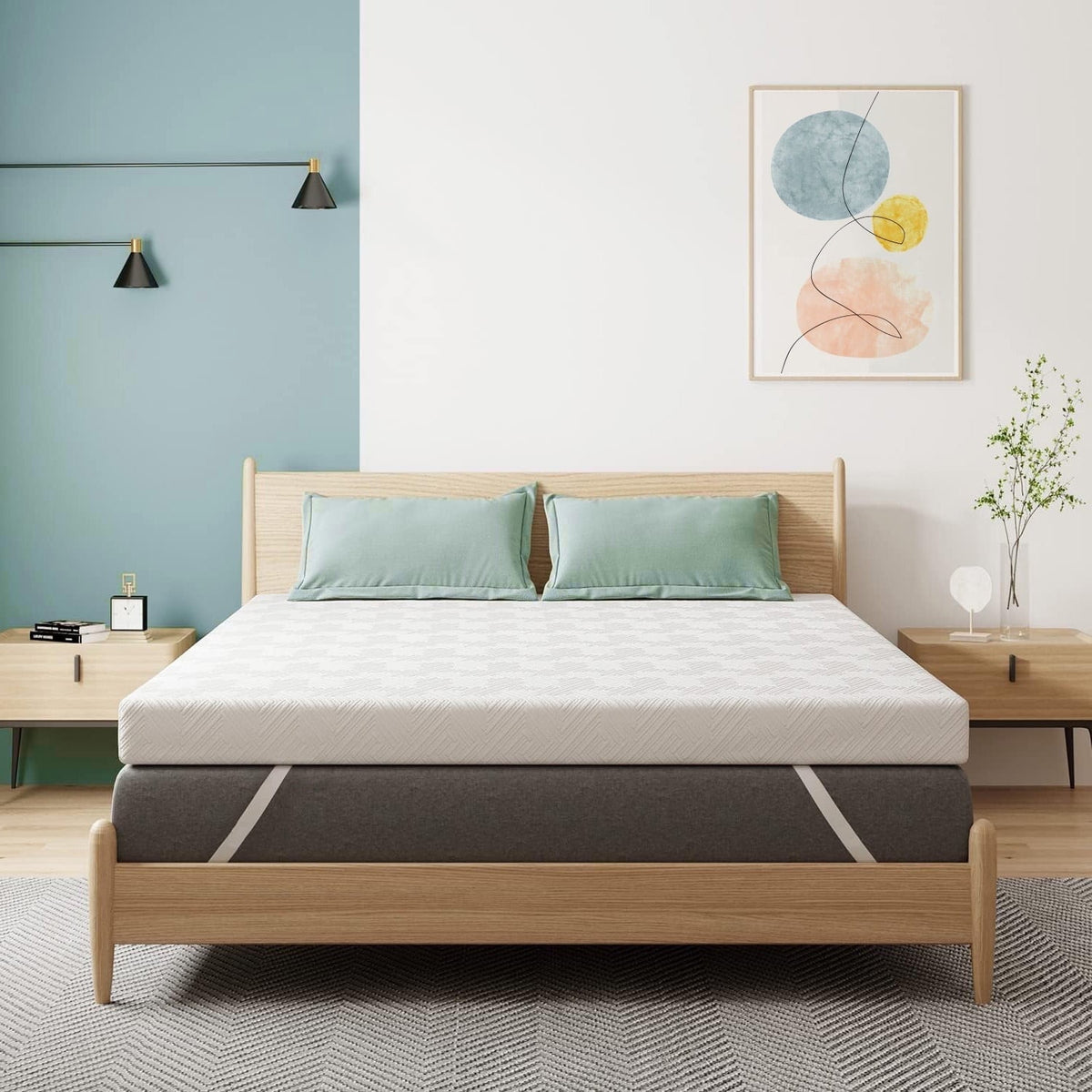 Mattress Topper, Gel Memory Foam Bed Topper