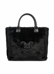 Voy 6683 Faux Fur Bag - Black