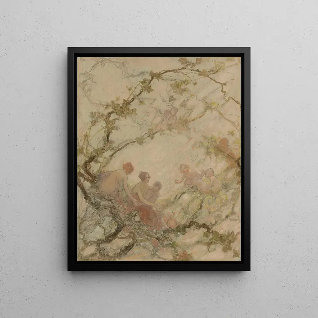 Georges Picard - Femmes et enfants dans les branchages.webp