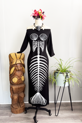 Ghastly Siren Skeleton Mermaid Dress - GLOW IN THE DARK