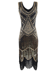 Gold 1920s Sequined Flapper Dress: timeless style reimagined