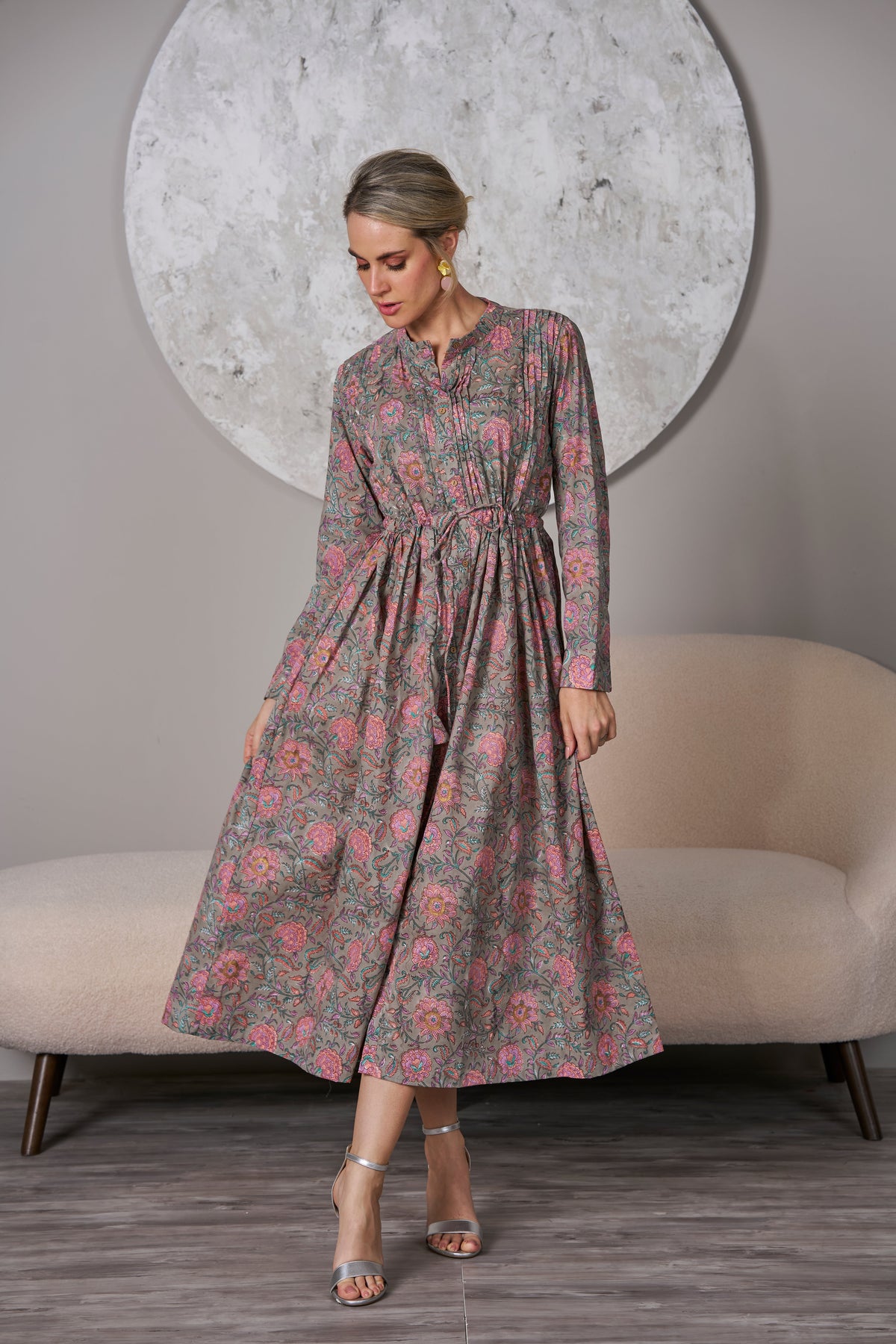 Grey Gloria Shirt Dress, dresses, front