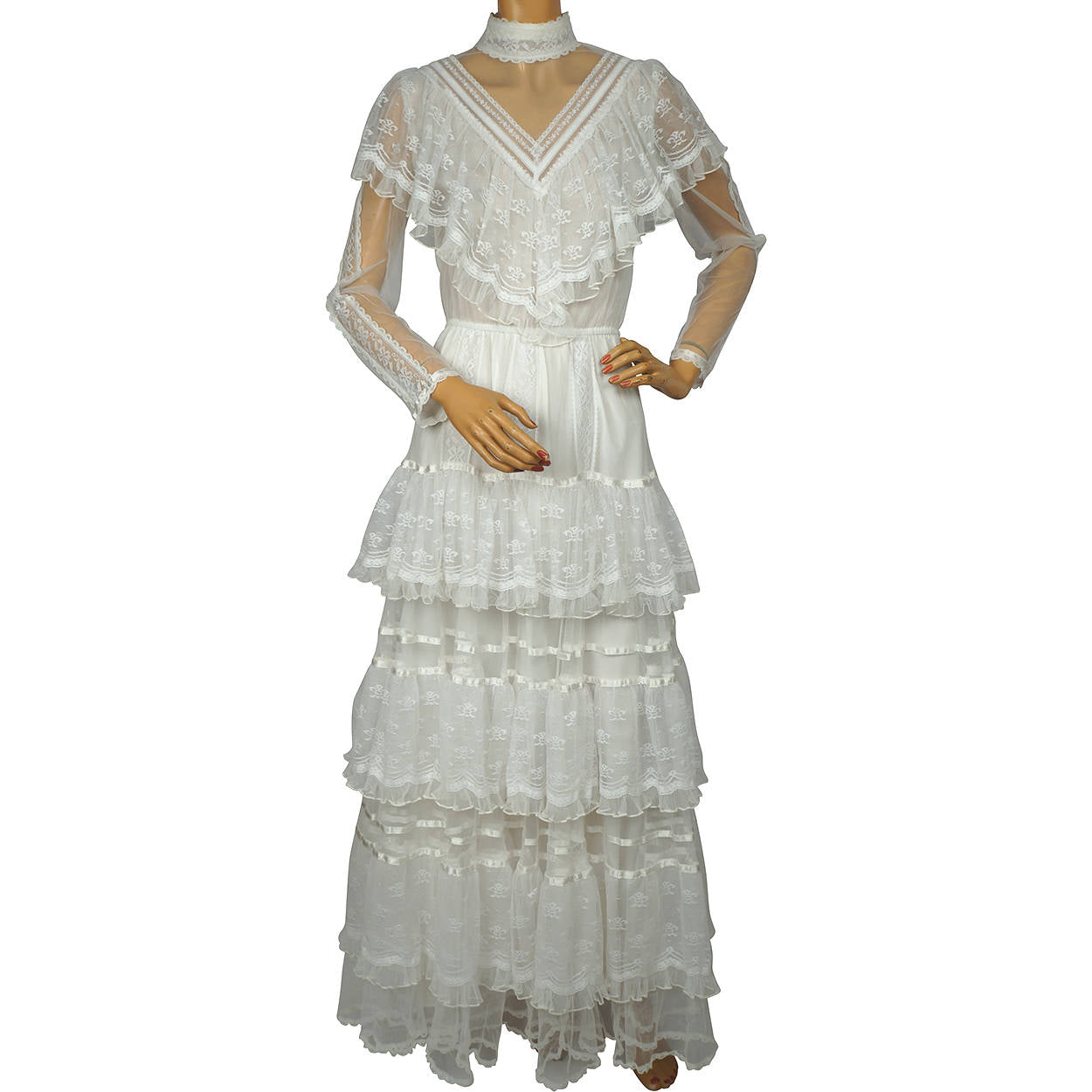 Vintage 1980s Gunne Sax Wedding Dress Boho Romantic Renaissance Bridal Collection - Poppy's Vintage Clothing