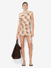 ELIANA MINI DRESS - DUNE CHECK