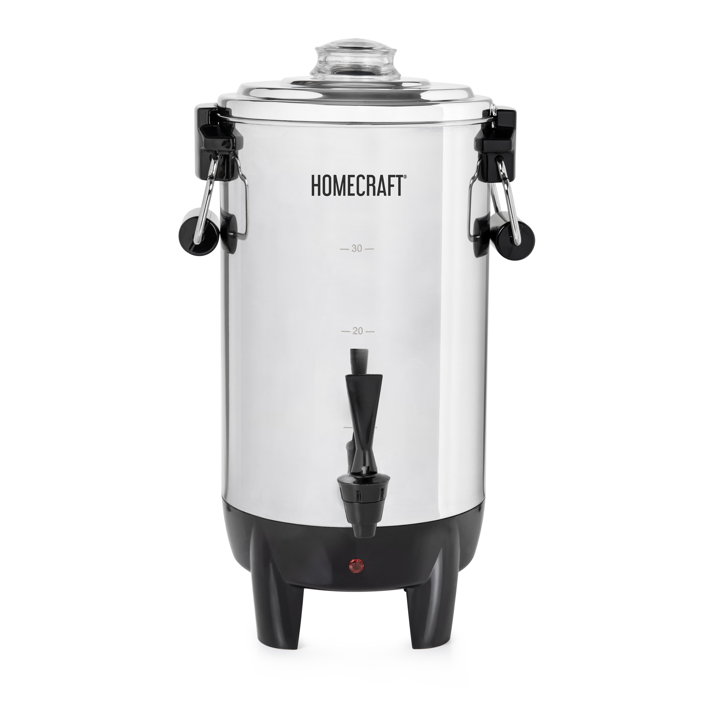 HomeCraft Quick-Brewing 1000-Watt Automatic 30-Cup Coffee Urn - Stainless Steel