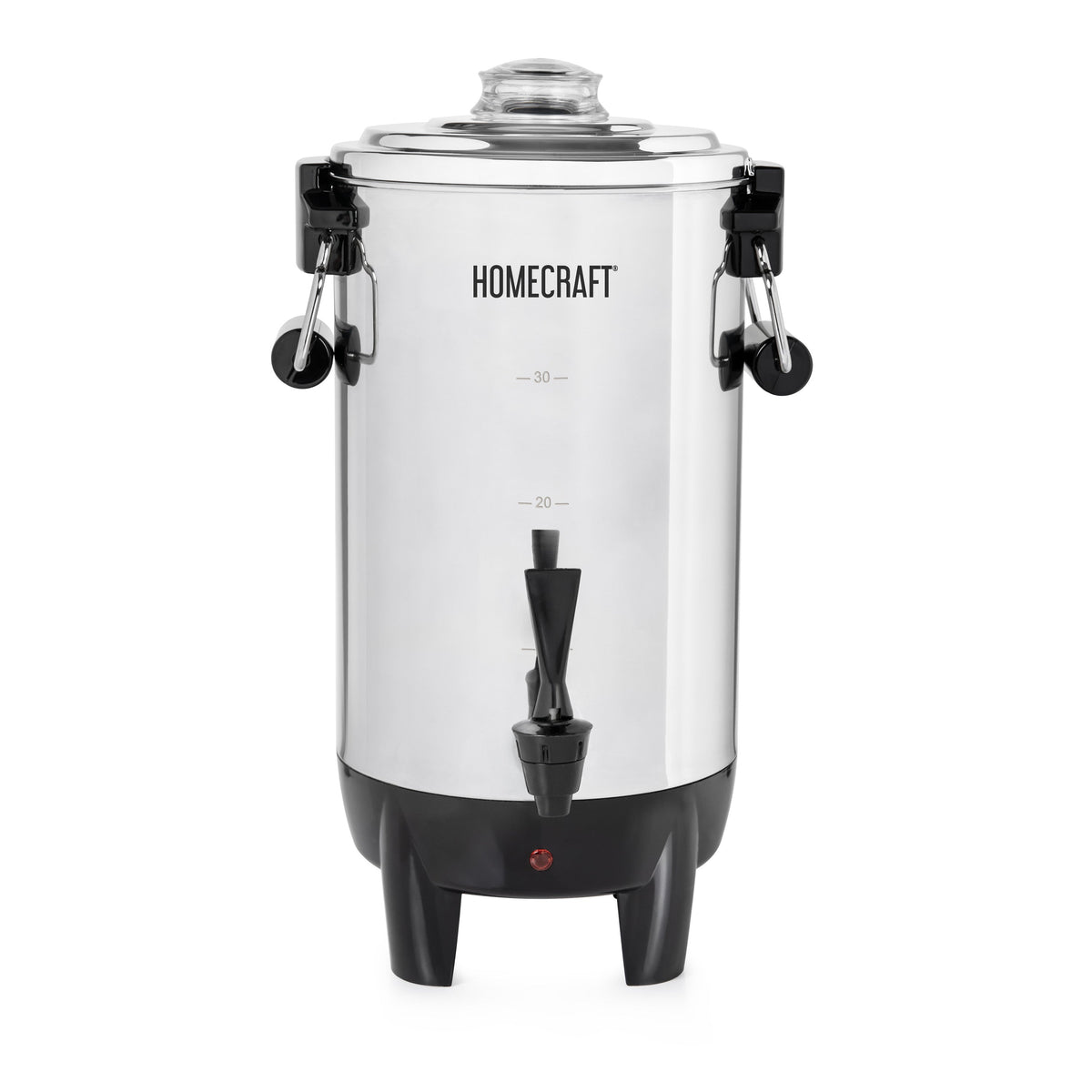 HomeCraft Quick-Brewing 1000-Watt Automatic 30-Cup Coffee Urn - Stainless Steel