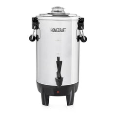 HomeCraft Quick-Brewing 1000-Watt Automatic 30-Cup Coffee Urn - Stainless Steel