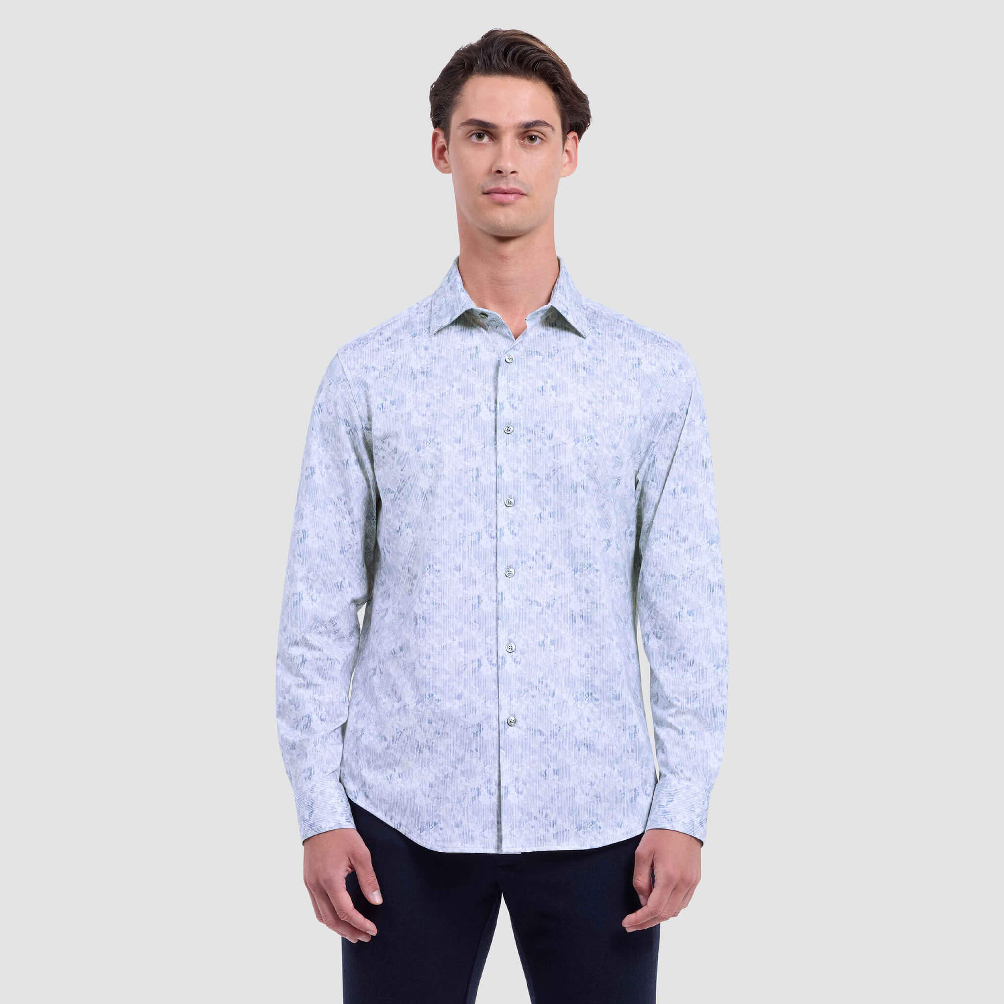 Bugatchi Ooohcotton James Sport Shirt - Platinum - FINAL SALE