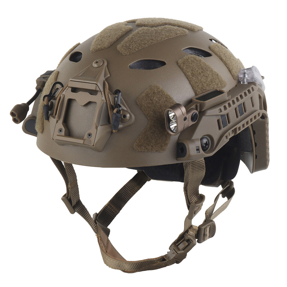WOSPORT SF Tactical Helmet with Modular ARC Rail Set (HL-40) - DE