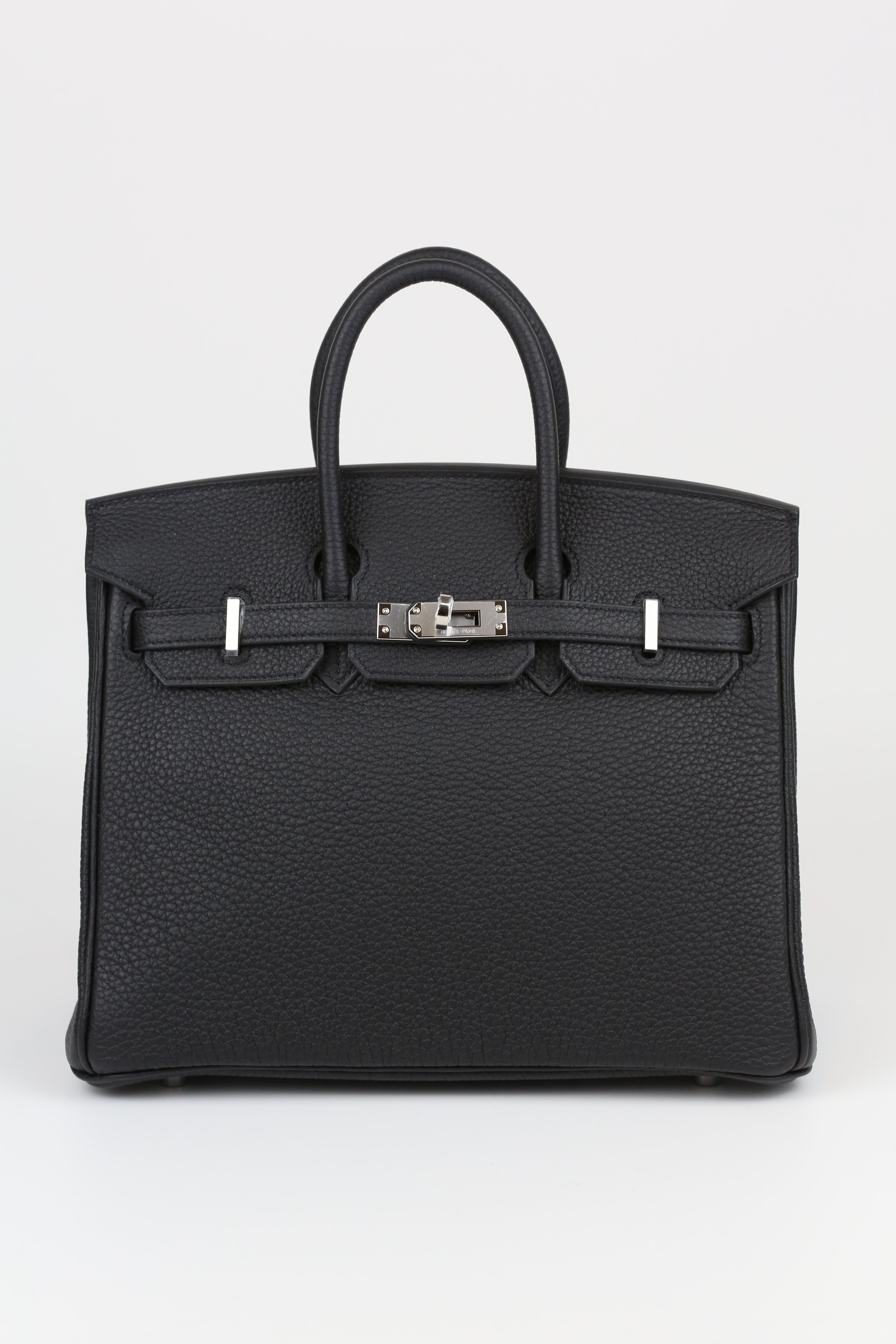 HERMÈS BIRKIN25 NOIR SILVER